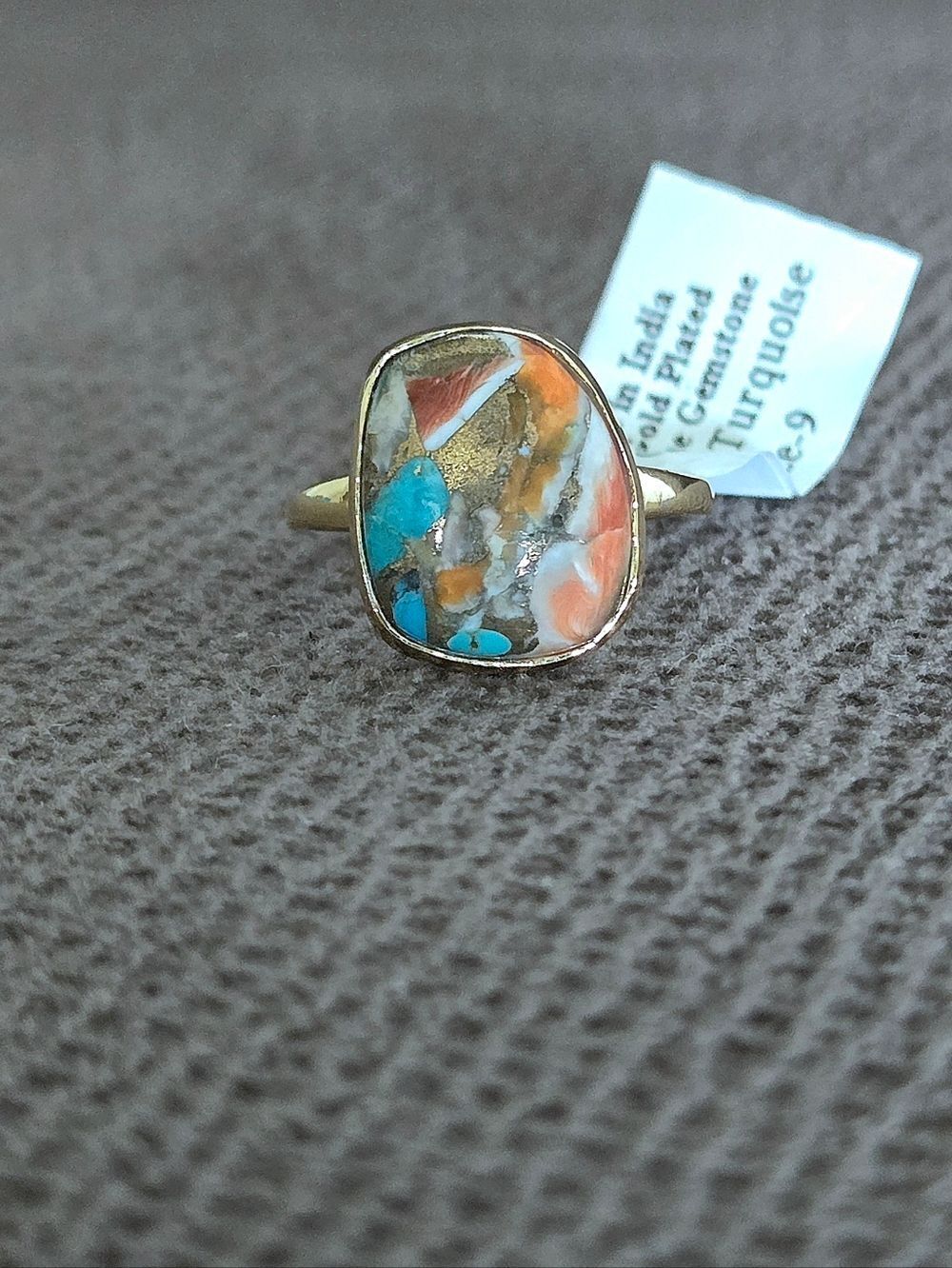 Shivam Misshapened Copper Turquoise Ring💍 - NWT - Picture 14 of 16